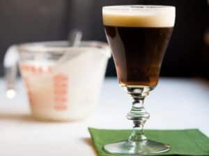 Irish coffee was invented and named by a chef named, Joe Sheridan. Upon meeting a group of American passengers who had just disembarked from a boat trip on a frigid winter evening, Sheridan added whiskey to their coffee to warm them. When asked if they were being served Brazilian coffee, Sheridan told them it was